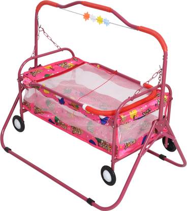 FLIPZON Foldable Baby Cradle with Swing, Jhula Palna for New Born Babies (J8)