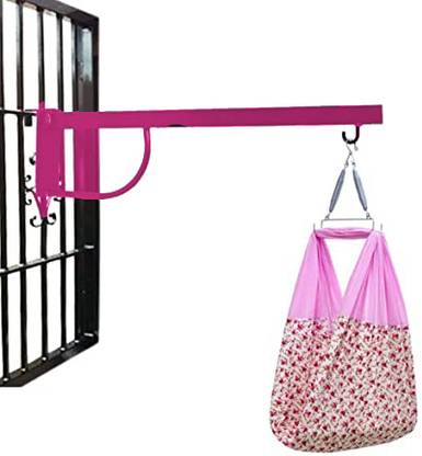 MINIKIDZ New Born Baby Window Cradle Iron Hanger, Door Hanger for Baby-Pink