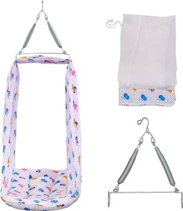 Windson Craft Baby Swing Cradle with Mosquito Net and Spring Swings Swings