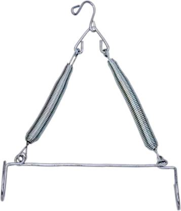 AKXUCART Baby jula Swing Cradle Stainless Steel Baby Cradle Spring hanging spring(Silver)