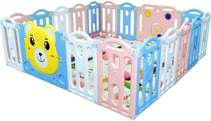 Tinybloom 14 Panel Baby Playpen for Kids Play yard Play Area Fence Balls with Mat Indoor