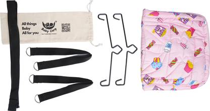 Baby Corp Car Cradle Kit with Premium Hammock, Overhead Strap, Car Handle Strap & Pangla