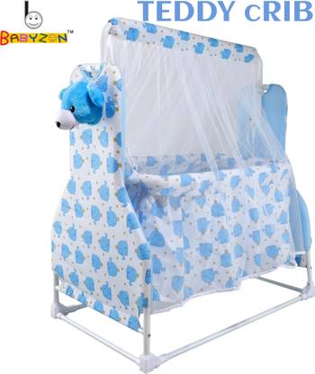 BABYZON Jhula/Palna/Bed/Ghodiyu/Baggi/Baby Bedding with Mosquito Net Pillow