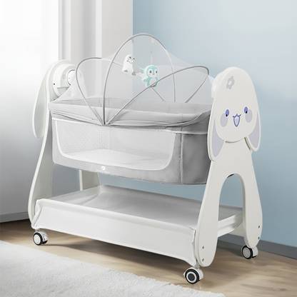 StarAndDaisy Electric Baby Crib Cradle with Mosquito Net, 3 Gear Swing with Remote Control