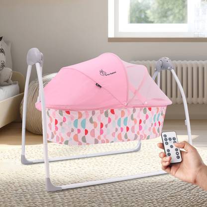 R for Rabbit Lullabies Baby Cradle Automatic Swing | 5 Point Safety Harness and Smart Timer