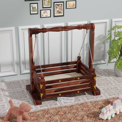jangid Handicraft Solid Wood Cradle|Cradle|Palna|Wooden Palna|Jhula for kids|Kids bed|Small bed