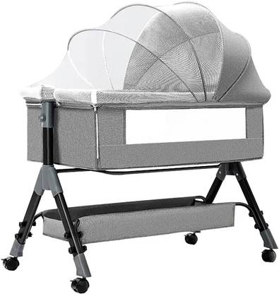 HOUSE OF QUIRK Crib 3 in 1 Baby Bed Portable Bassinet -103L x 57.9W x 80.1H Cm
