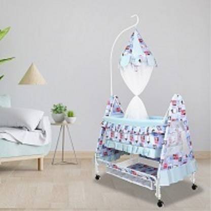 GUDDA GUDIYA Cradle for kids cradle for baby boy and girl Cradle With Swing & Mosquito Net Bassinet