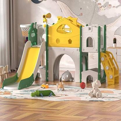 CAREOPETA Garden slide for kid foldable baby slide combo toddler play area indoor, outdoor