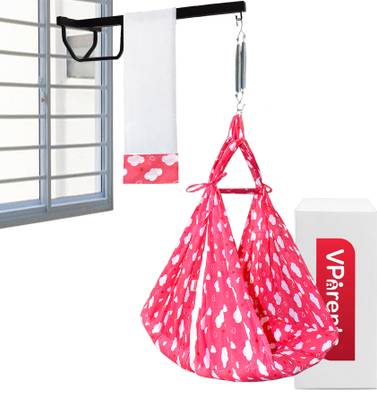 VParents Sunny baby Swing cradle with Mosquito net spring and metal Window cradle Hanger