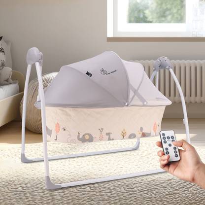 R for Rabbit Lullabies Baby Cradle Automatic Swing | 5 Point Safety Harness and Smart Timer