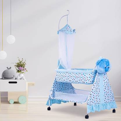 बेबी Cradle for Baby, Swing Jhula for Baby with Mosquito Net, Baby Cradle | Baby Jhula with Removable Storage Basket, Newborn Baby Crib Cradle for Baby Upto 2 Years