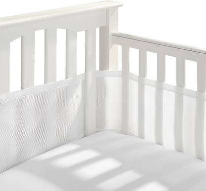 Ofifo Breathable Mesh Liner for Cribs 4 Meters Children's Bed, White, Classic 3mm