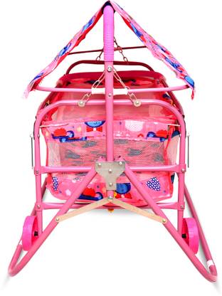 STEELOART BABY CRIB CRADLE , SWING BUGGI WITH MOSQUITOE NET
