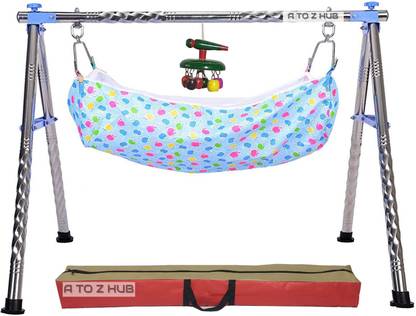 आ तो ज़ हब folding Unisex Baby Cradle/ghodiyu/Swing With Hammock cloth