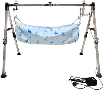MEENA ENTERPRISES HeavyDuty Auto Electric Baby Cradle Swing - Portable, Foldable with Mosquito Net