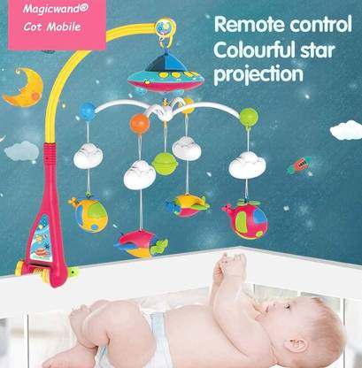 Magicwand R/c Baby Bed Musical Cot Rotating Projection Toy, 100% Safe & Non-Toxic