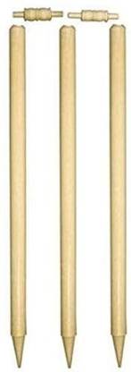 DECODEPLUSH Wooden Cricket Stumps Set of 3 with 2 Bails | 3 Wooden Stumps and 2 Bails Standard Bail