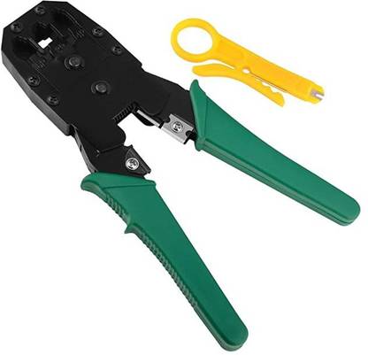 ULTRABYTES Crimp-8432 RJ45 Cable Crimping Tool 3 in 1 Modular Crimping Tool for RJ45 LAN Cutter Manual Crimper