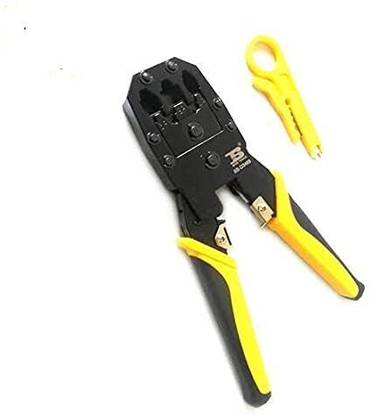 VRISH Crimping Tool Bosi Modular RJ45 RJ11 RJ12 Network Cable Cuting Stripping Crimper Crimping Tool Bosi Modular RJ45 RJ11 RJ12 Network Cable Cuting Stripping Crimper Cordless Crimper