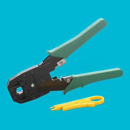 SDMINITEK Modular Crimping Tool for Rj45 Cable, for RJ45 RJ12 RJ11 UTP CAT5e/Cat6 LAN Cutter 4P4C 4P2C. T-01 Manual Crimper