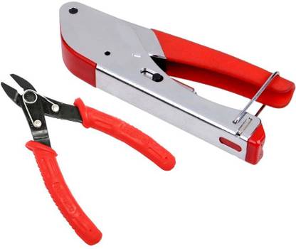 Digital Craft Universal Compression Crimping Tool For Coaxial Cable Connector for BNC RCA RG59(4C) RG6(5C) Alicate Terminador Compression Coax Cable Heavy Duty With Nipper Manual Crimper
