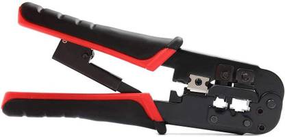 Gilhot Dual Modular Network RJ45 RJ11 RJ12 Crimping Tool, Network Cable Cutting Stripping Crimper/Wire Stripper/Wire Cutter, for RJ45, RJ12 RJ11 8P/6P/4P Manual Crimper