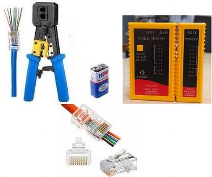 EXPERTRONICS Passthrow Crimping With Heavy Lantester 9vBattery Passthrow Connector 50pcs Set. Passthrow Crimping With Heavy Lantester 9vBattery Passthrow Connector 50pcs Set. Cordless Crimper