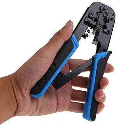 BALRAMA Dual Modular Network RJ45 RJ11 RJ12 Crimping Tool, Network Cable Cutting Stripping Crimper/Wire Stripper/Wire Cutter, for RJ45, RJ12 RJ11 8P/6P/4P Manual Hydraulic Crimper