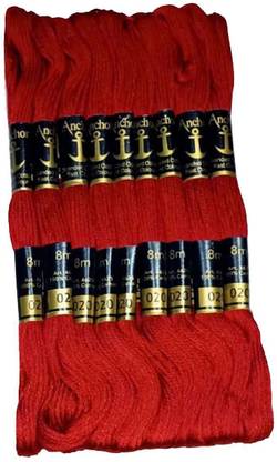 ABNF 25 Count Cotton Anchor Thread Skeins Stitched Embroidery/Long Stranded ( Dn No. 20) Cross Stitch Matte Cloth