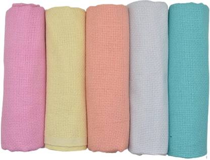 Hunny - Bunch 5 Count Matty Fabric (Half-0.5 meter All White, Pink, Teal,Peach, Yellow)(Width: 36 Inch Cross Stitch Matte Cloth