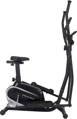 lets play 2-in-1 Elliptical Exercise Bike for Home Gym with Adjustable Seat Cross Trainer