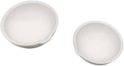 fozti White Ceramic Silica Melting Crucible Dish Set of 2-90 & 110mm for High Temperature Refining, Casting, Melting of Platinum,Gold,Silver,Jewellery for Goldsmith,Foundry,Bullion,Refinery,Metalsmith Crucible