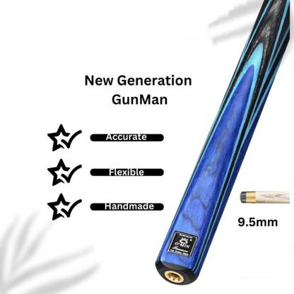 Laxmi Ganesh Billiard LGB255 Omin Gunman Professional Billiard and Snooker Cue with Extension & Cue Case, 2 Tips, 2 Chalks,1 Chalks Holder, 1 Glove Snooker, Pool, Billiards Cue Stick