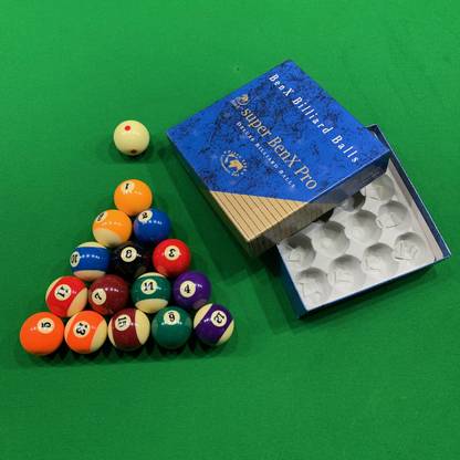 ONTRACK BILLIARDS AAA Indian Pool Ball (52.5 mm) Set Snooker, Billiards Pool Cue Stick