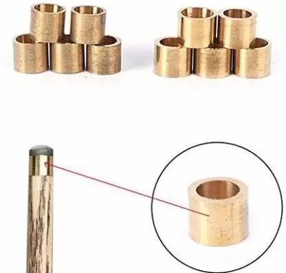 HR Group Brass Snooker or Pool Cue Tip Ferrules - 10 Pieces (Brass) Ferrules - 10 Pieces Snooker, Pool, Billiards Cue Stick (Brass) Pool, Billiards, Snooker Cue Stick
