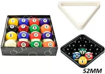CLUB 147 Combo of Pool Ball Set with Triangle and Pool Ball Tray Billiards, Pool, Snooker Cue Stick