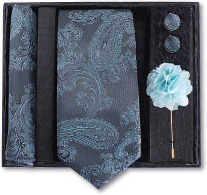 RANDOM STRIPE Silk Cufflink & Tie Pin Set