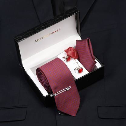 MUTAQINOTI Silk Tie & Cufflink