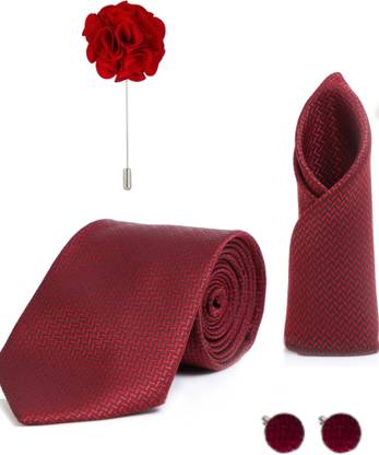 RANDOM STRIPE Satin Cufflink & Tie Pin Set