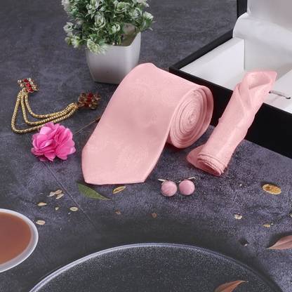 RANDOM STRIPE Silk Cufflink & Tie Pin Set