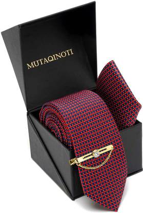 MUTAQINOTI Silk Tie Pin Set