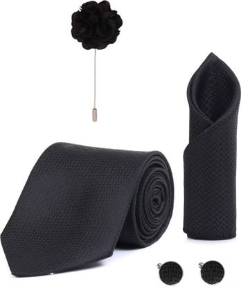 RANDOM STRIPE Satin Cufflink & Tie Pin Set