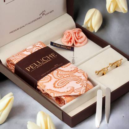 PELUCHE Brass Tie & Cufflink