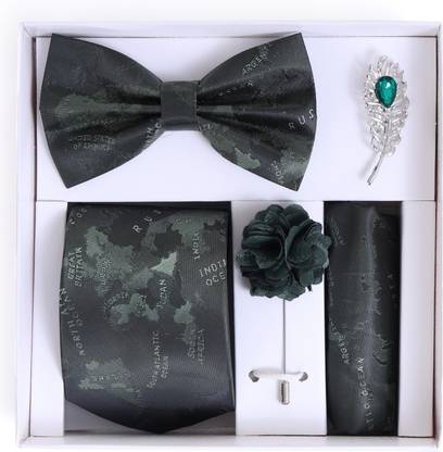 RANDOM STRIPE Alloy Cufflink & Tie Pin Set