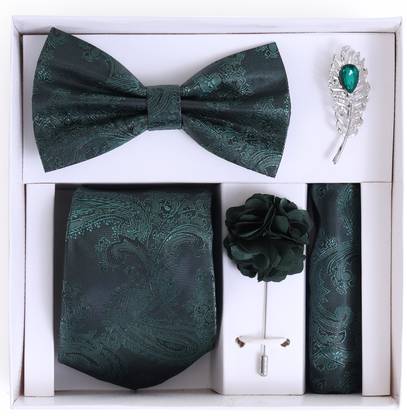 RANDOM STRIPE Alloy Cufflink & Tie Pin Set