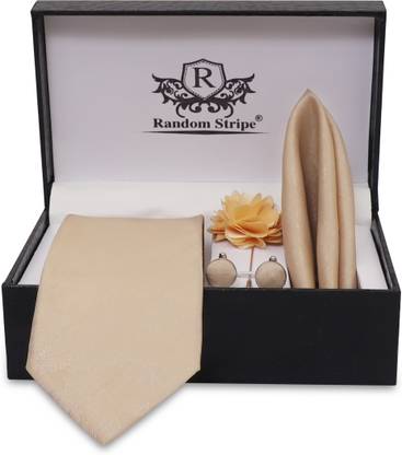 RANDOM STRIPE Silk Cufflink & Tie Pin Set