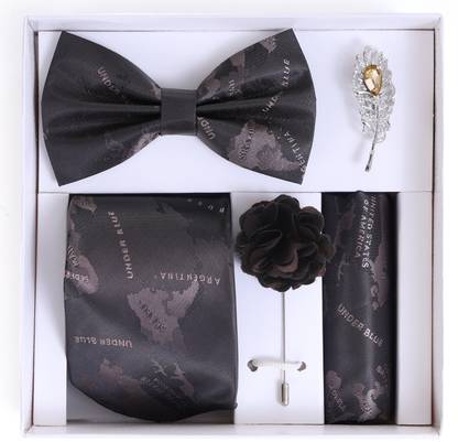 RANDOM STRIPE Alloy Cufflink & Tie Pin Set