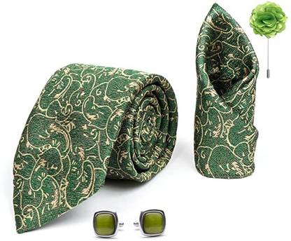 AXLON Silk Cufflink & Tie Pin Set