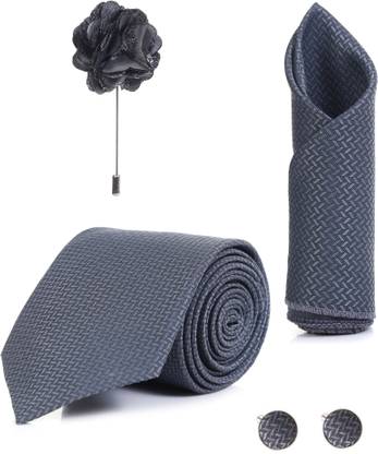 RANDOM STRIPE Satin Cufflink & Tie Pin Set